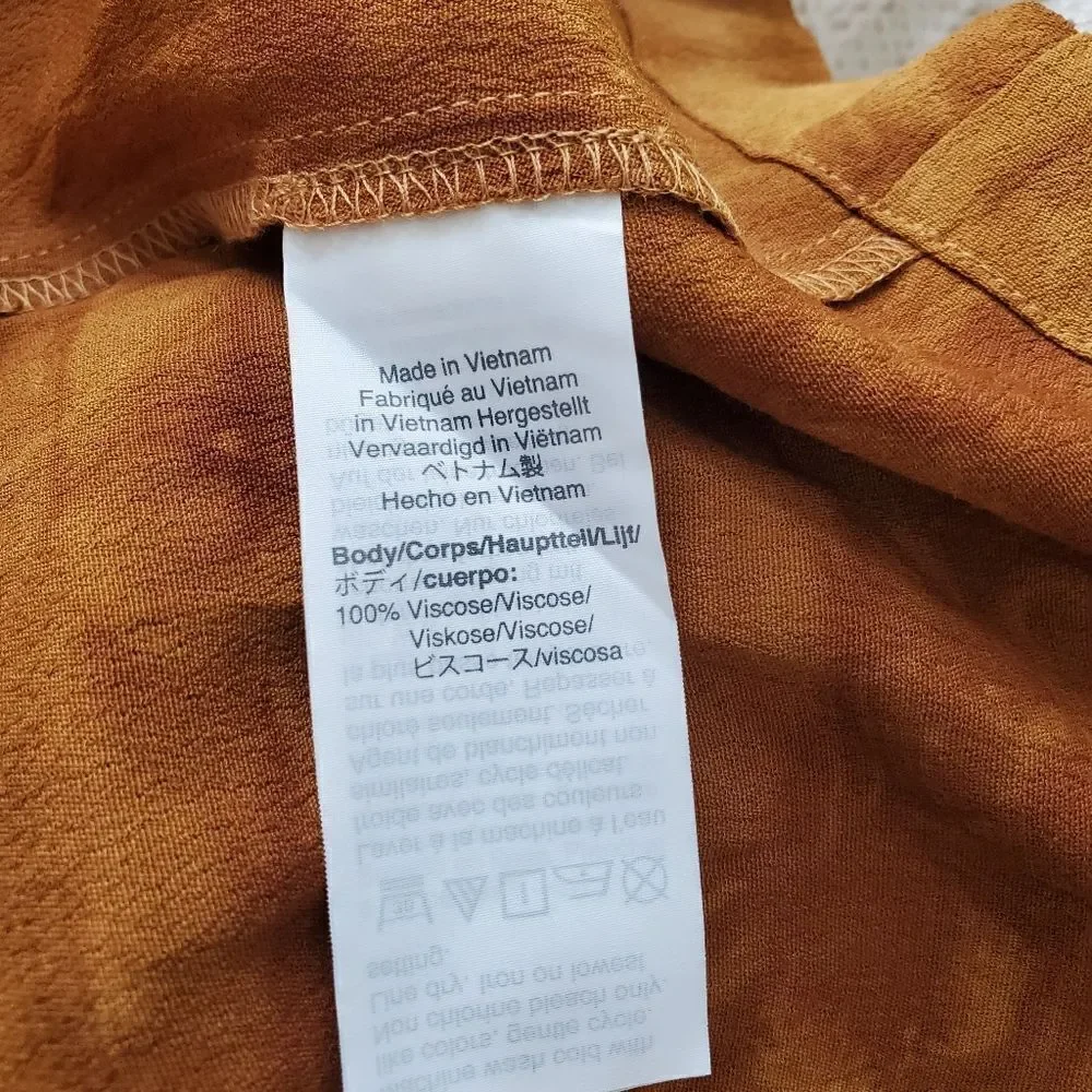 Madewell Tie-Front Paperbag Midi Skirt sz Sm